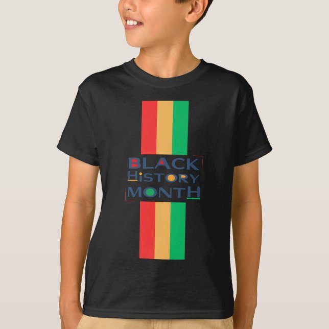 T-shirt Sticker de conception du mois de l'histoire noire (Devant)