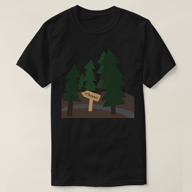 T-shirt Sticker de la flotte de Mykonos Foxes (Design devant)