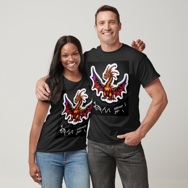 T-shirt Sticker Dragon 10plateau Sticker Grég Jojo 4000 (Unisexe)