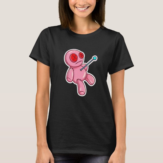 T-shirt Sticker Goth Déplaisant Cute Voodoo Poupée Pour Ad (Devant)