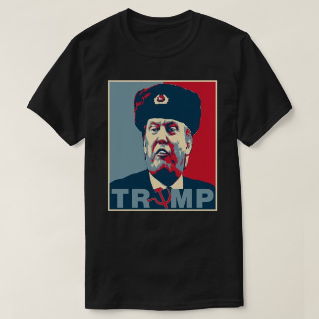 T-shirt Sticker pour affiche Trump Russia (Design devant)