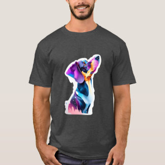 T-shirt Sticker pour chien cadeau rétro
