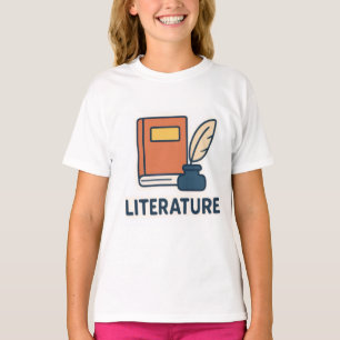T-shirt Sticker pour sujets de littérature - Livre & Quill