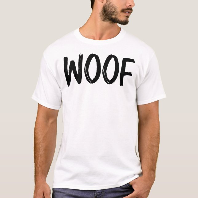 T-shirt Sticker Woof (Devant)