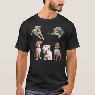 T-shirt Stickers de repérage du Labrador jaune