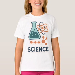 T-shirt Stickers Objet scientifique - Flacon, Molécules et