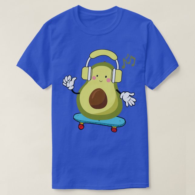 T-shirt Stickers skatboard Avocado (Design devant)