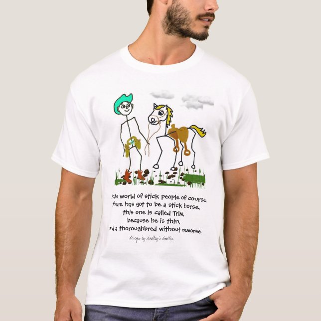 T-shirt stickman avec le stickhorse (Devant)