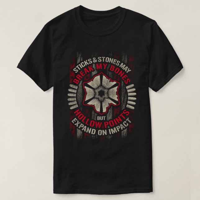 T-shirt Sticks & Pierres Peuvent Casser Mes Os, Mais Poin  (Design devant)