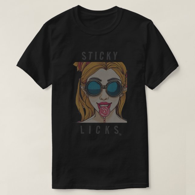 T-shirt STICKY LICKS LOLLIPOP Tee (Design devant)