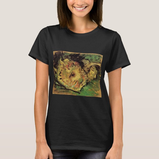 T-shirt Still Life Two Cut Sunflowers par Vincent van Gogh (Devant)