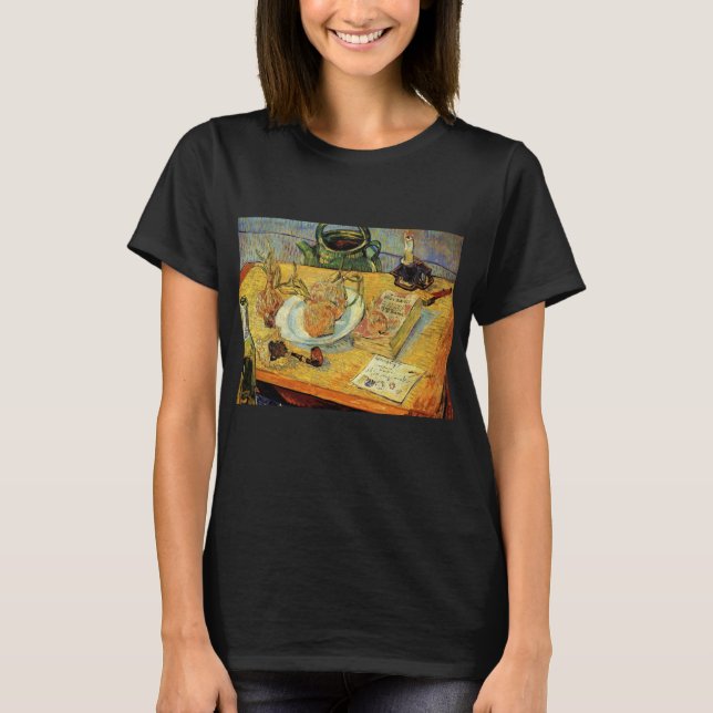 T-shirt Still Life with Drawing Board de Vincent van Gogh (Devant)