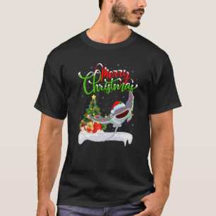 T-shirt Stingray Fish Lover Xmas Lighting Stingray Noël