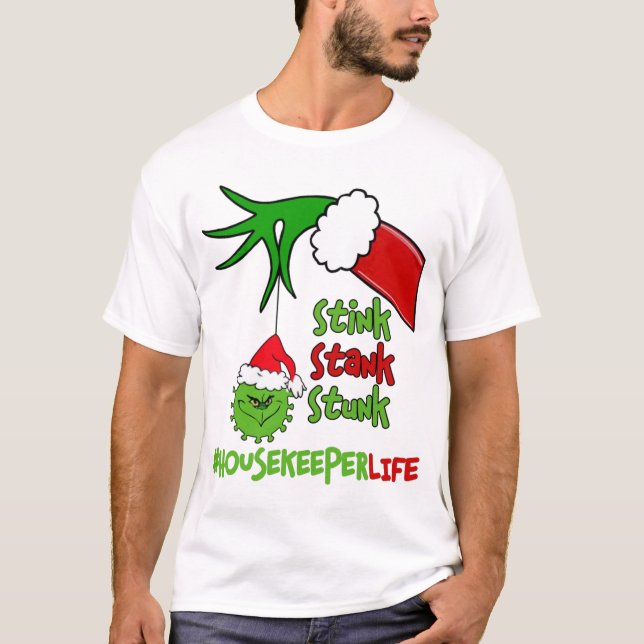 T-shirt Stink Stank Stunk Funny Noël (Devant)