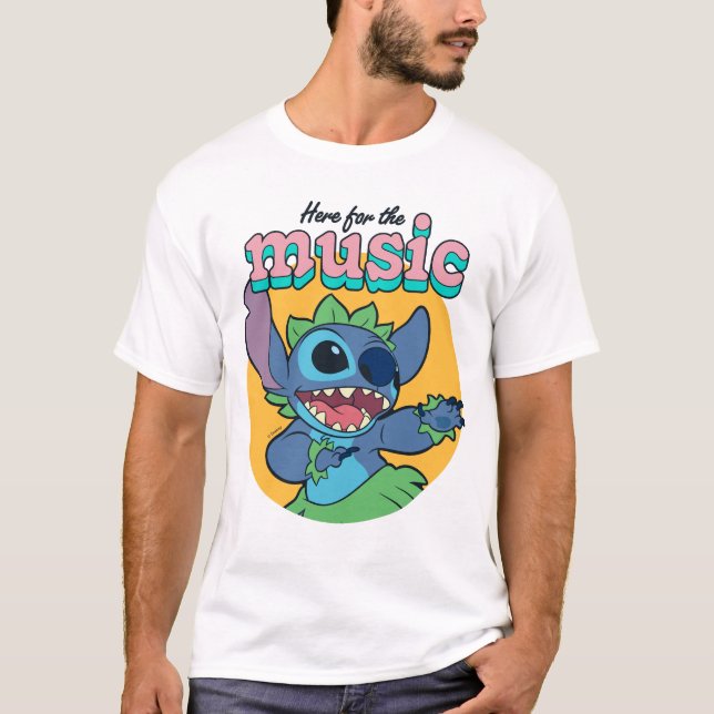 T-shirt Stitch | Ici pour la musique (Devant)