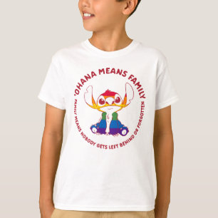 T-shirt Stitch Ohana Means Family - Arc-en-ciel