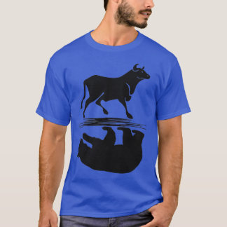 T-shirt Stock Marché Bull Ours Investir Trading Argent Cas
