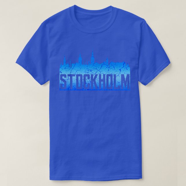 T-shirt Stockholm Suède Skyline 2 (Design devant)