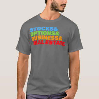T-shirt Stocks Et Options Et Affaires Et Immobilier