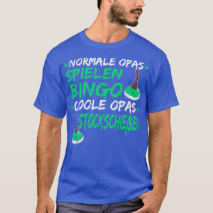 T-shirt Stockschtzen Geschenk Opa Lustiges Stockschieen Sp