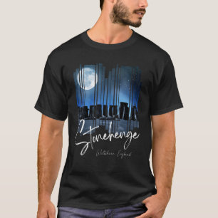 T-shirt Stonehenge Angleterre Souvenir Stonehenge En Nuit