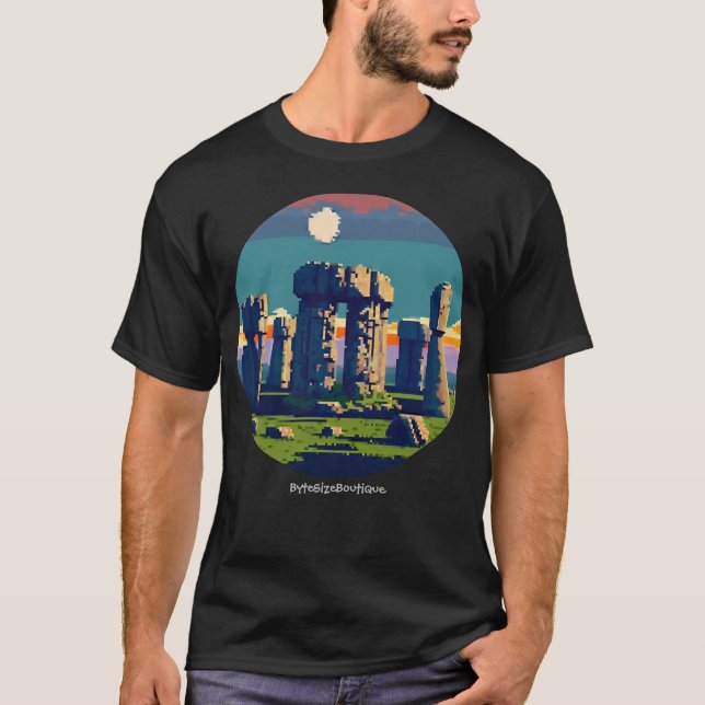 T-shirt Stonehenge Angleterre, Voyage, Texte personnalisé  (Devant)