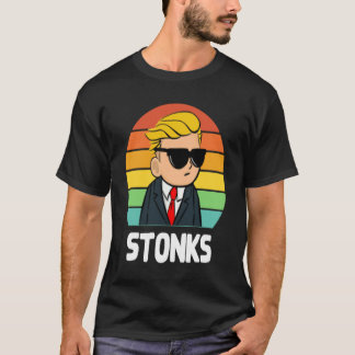 T-shirt Stonks Pocket Design Tendies Bets Stocks Only Go U