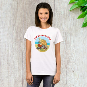 T-shirt Stop Coastal Pollution Sea Turtle De l'environneme