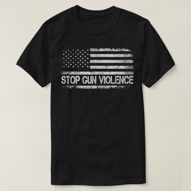 T-shirt Stop Gun Violence , End Gun Violence  (Design devant)