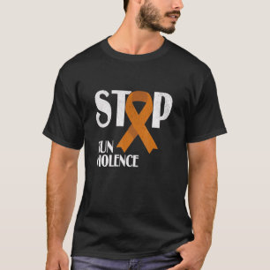 T-shirt Stop Gun Violence Orange Ribbon Pour La Journée De