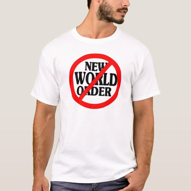 T-SHIRT STOP NOUVEAU ORDRE MONDIAL (Devant)