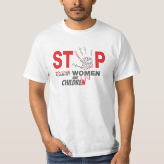 T-shirt Stop violence contre les femmes et les enf