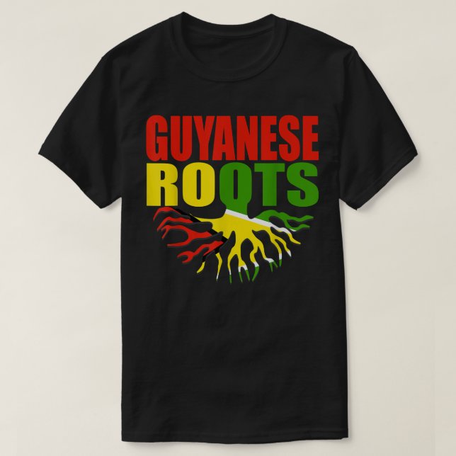 T-shirt Storecastle Guyanese Roots Guyana Pride Drapeau Ca (Design devant)