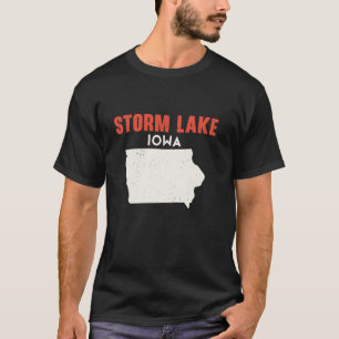 T-shirt Storm Lake Iowa USA State America Travel Iowan