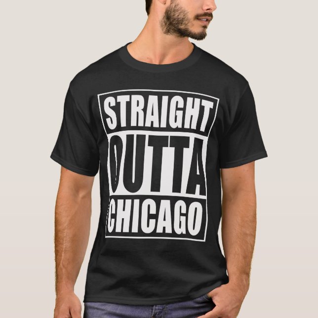 T-shirt Straight Outta Chicago (Devant)