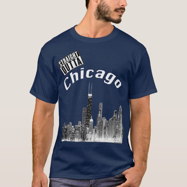 T-shirt Straight OUTTA Chicago (Devant)