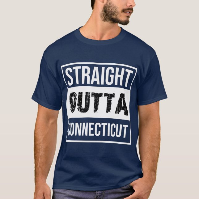 T-shirt Straight outta Connecticut (Devant)