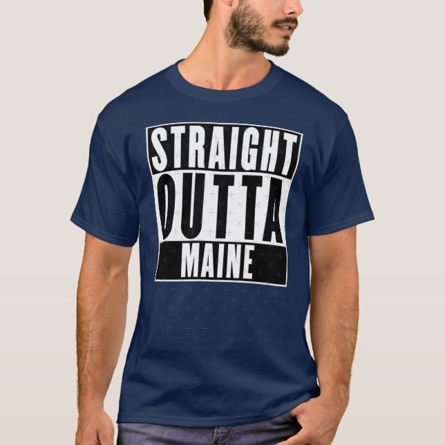 T-shirt Straight Outta Maine Oversized (Devant)