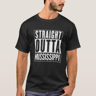 T-shirt Straight Outta Mississippi Vintage Distressed Funn
