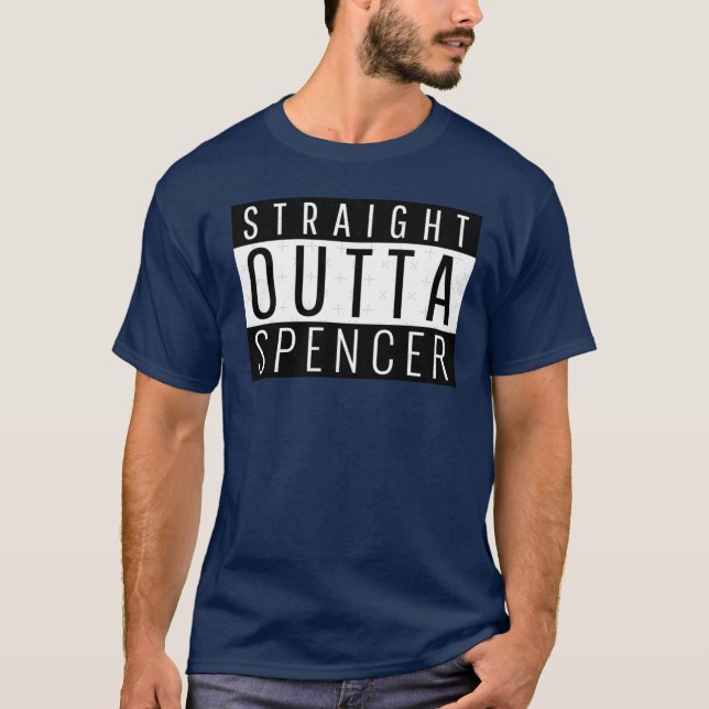 T-shirt Straight Outta Spencer Iowa (Devant)