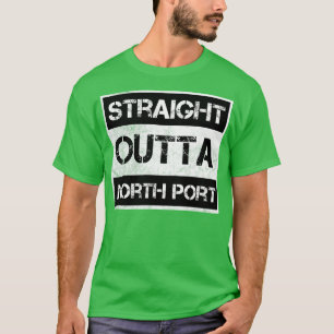 T-shirt Strait Outta North Port ville Floride Vintage Dis