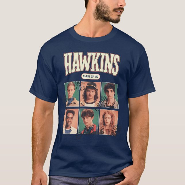 T-shirt Stranger Things Hawkins Class of 87 Officially Lic (Devant)