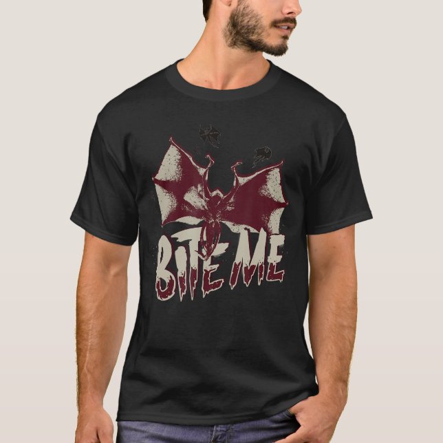 T-shirt Strangerhings Vecna Bats Bite Me Horror funny (Devant)