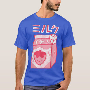 T-shirt Strawberry Milk Kawaii Katakana Japanese Anime Coo