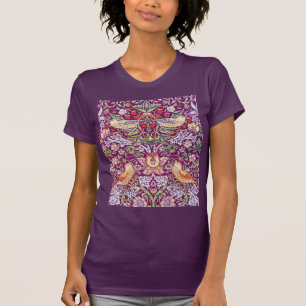 T-shirt Strawberry Thief Red, William Morris
