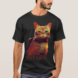 T-shirt stray cat game, stray video game, stray game