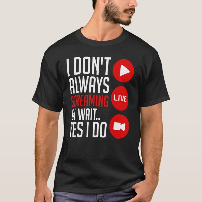 T-shirt Streaming Gaming Streamer Online Video Microphone  (Devant)