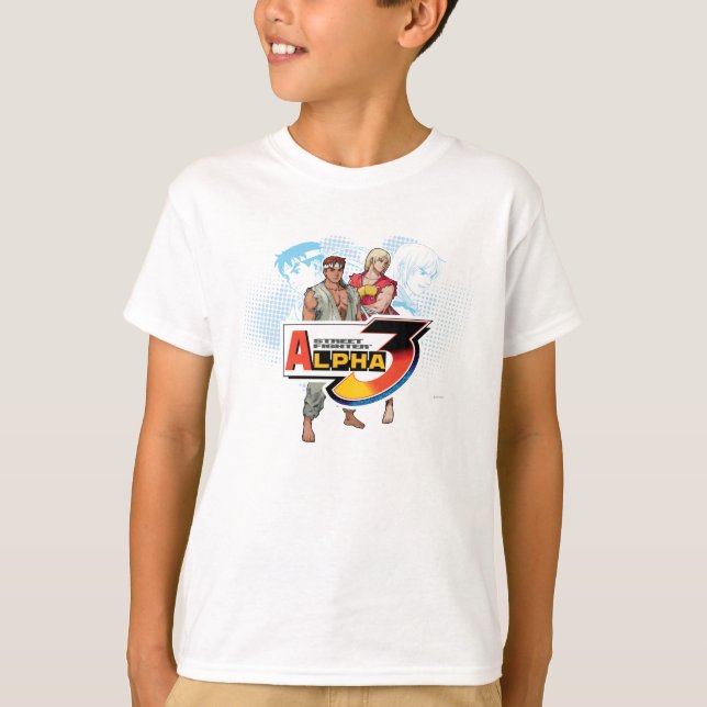 T-shirt Street Fighter Alpha 3 Ken & Ryu 2 (Devant)