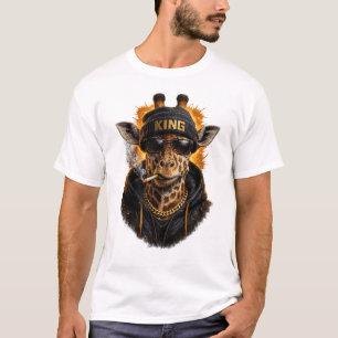T-Shirt Streetwear Girafe Roi – Animal Urbain Des