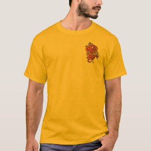 T-shirt Streetwear Rose et Black Floral Dragon sur